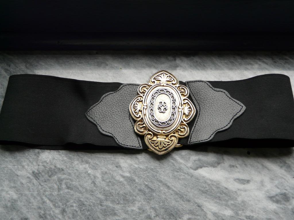 vintage: 3 brede damesceinturen met grote  siergesp, Enlèvement, Comme neuf, Ceinture taille