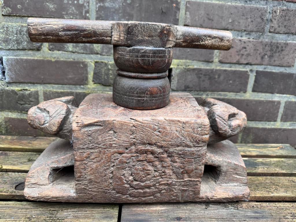 Grote antieke houten pers, Ophalen of Verzenden