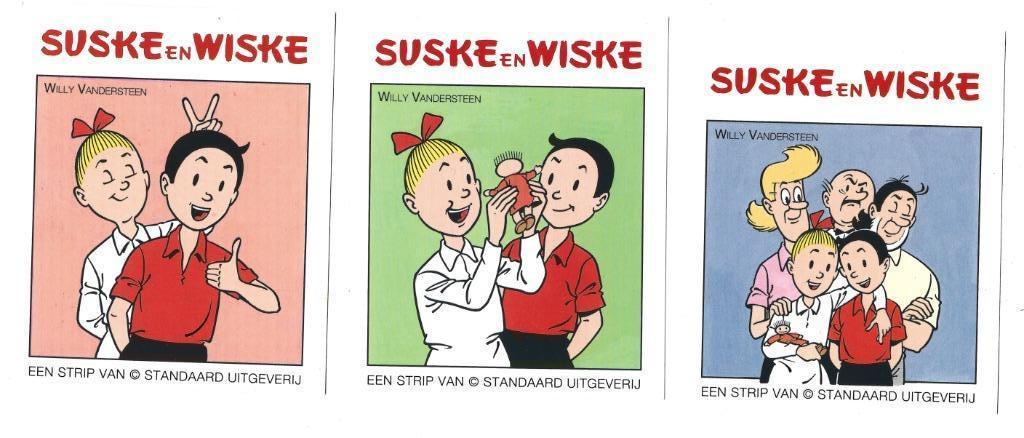 3 x sticker  -  SUSKE EN WISKE  -  zie scan's, Envoi, Bob et Bobette, Neuf, Image, Affiche ou Autocollant