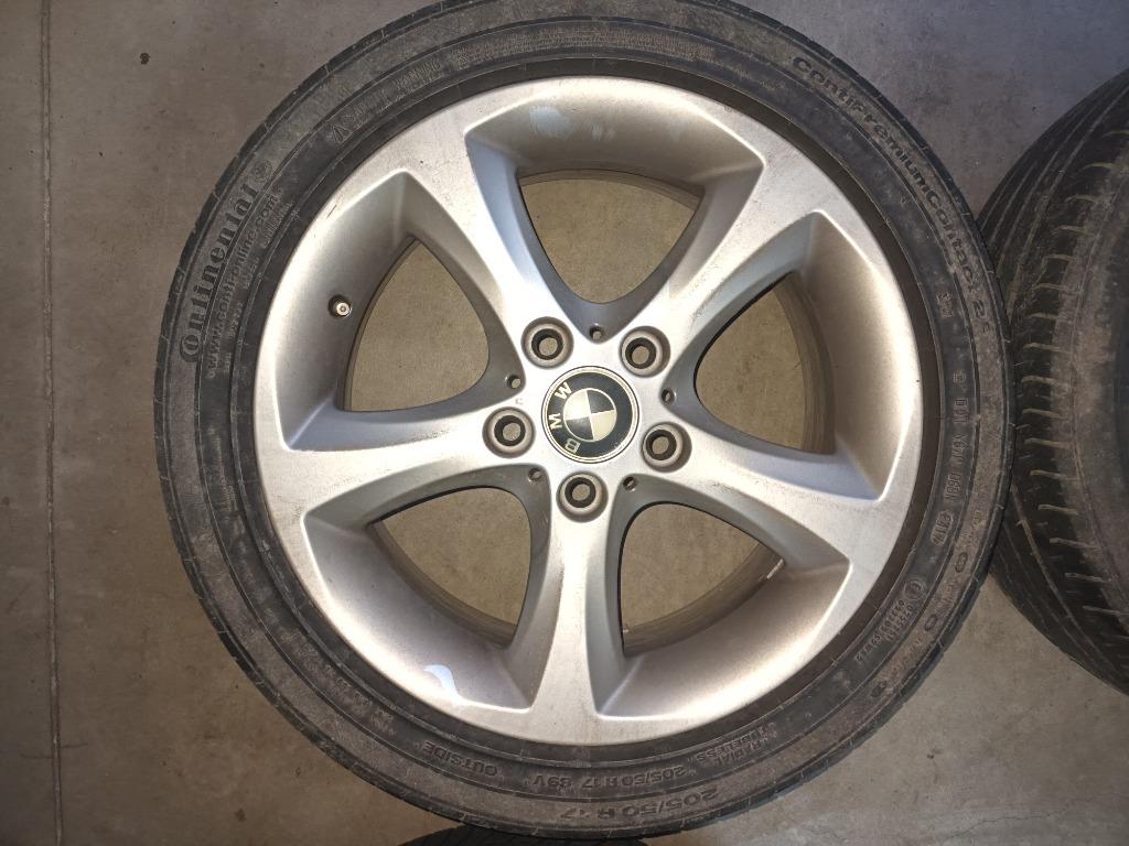 4 jantes BMW 17" style 142 6778219 E81 E82 E87 E88 205 50 17, Pneus été, 205 mm, 17 pouces, Enlèvement