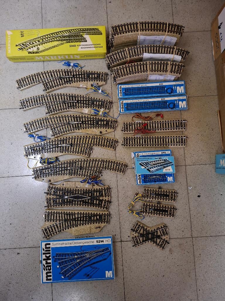 Marklin M HO sporen en wissels, Hobby en Vrije tijd, Ophalen, Wisselstroom, Rails, Zo goed als nieuw