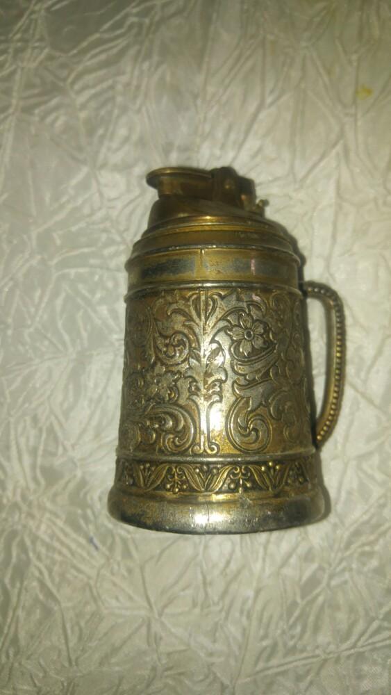 Antique deco briquet aansteker gaz Penguin 10cm x 6 cm 1960, Enlèvement ou Envoi, Bronze