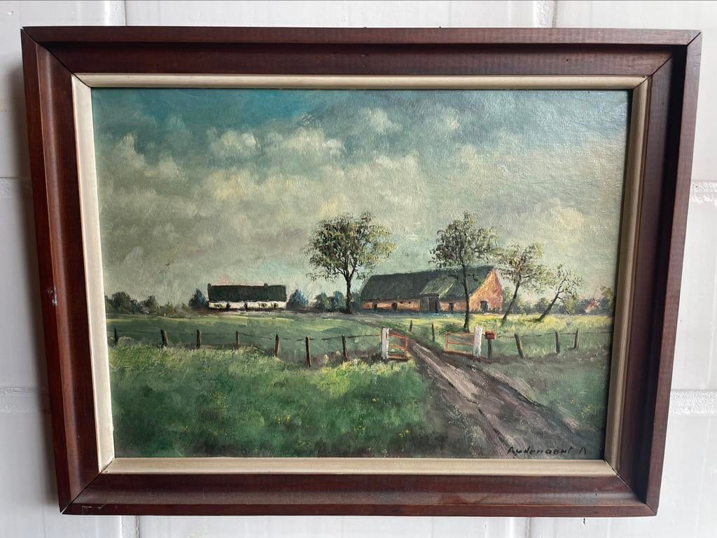Schilderij oude hoeve, Ophalen