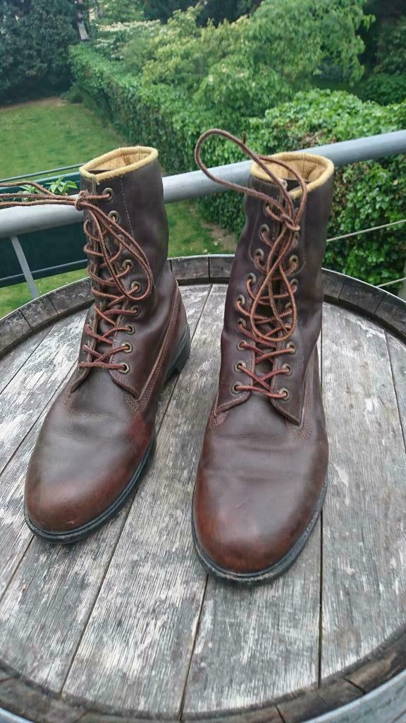 Timberland cuir brun hautes Taille 43/44, Bruin, Gedragen, Wandelschoenen, Ophalen of Verzenden