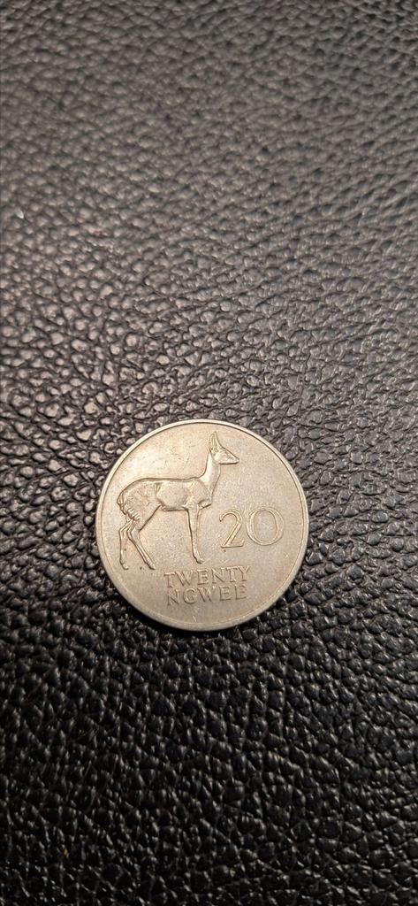 1##     Zambia 20 Ngwee 1972, Postzegels en Munten, Munten | Afrika, Ophalen of Verzenden, Zambia