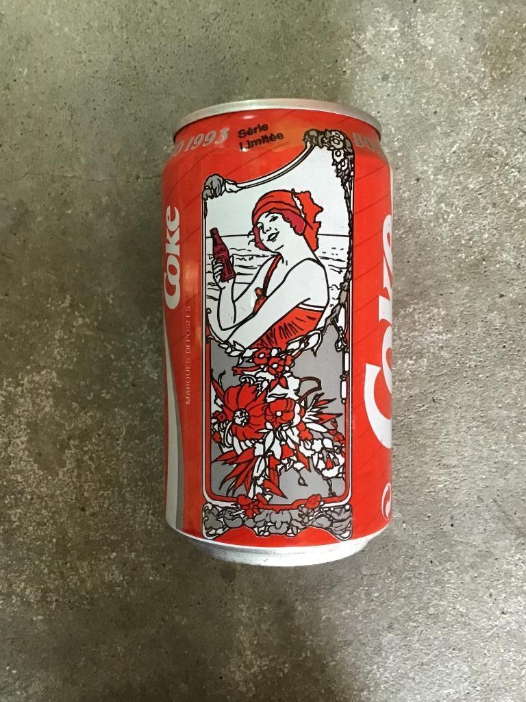 Coca-Cola blikje Frankrijk retro blik 1993, Verzenden, Gebruikt, Verpakking