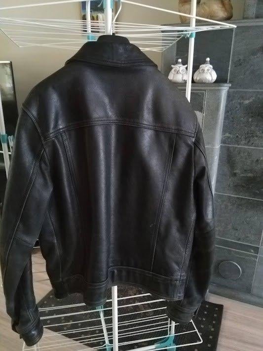 Lederen Vest, Kleding | Heren, Kostuums en vesten, Andere, Zwart, Overige maten, Ophalen of Verzenden