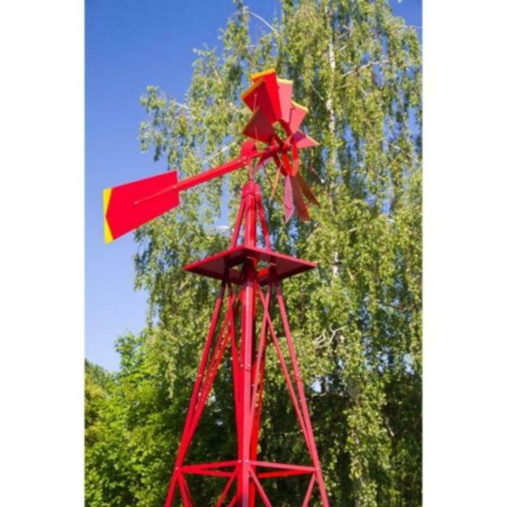 Exclusieve Gigantische USA- Windmolen. Kogelgelagerd! Rood, Tuin en Terras, Ophalen of Verzenden, Nieuw