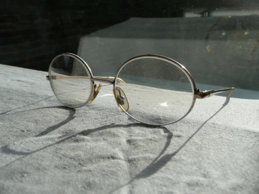 lunettes dorées, Enlèvement ou Envoi, Utilisé, Jaune, Lunettes