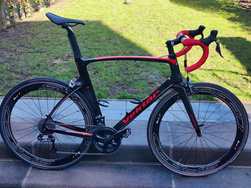 Vector Aero Di2 XL racefiets — volledig carbon, Heren, Zo goed als nieuw, 57 tot 61 cm, Meer dan 20 versnellingen