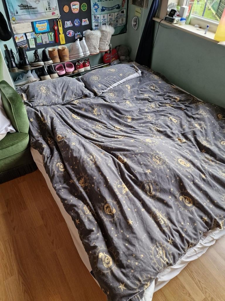 Dekbed overtrek Harry Potter, Huis en Inrichting, Ophalen of Verzenden, Gebruikt, Tweepersoons, Zwart