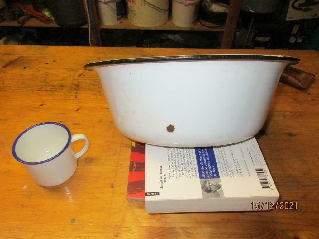 Bassin et tasse emmaillée., Enlèvement ou Envoi, Autres, Autres types