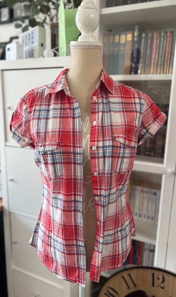 Chemise carreaux H&M t.38, Vêtements | Femmes, H&M, Comme neuf, Taille 38/40 (M), Rouge