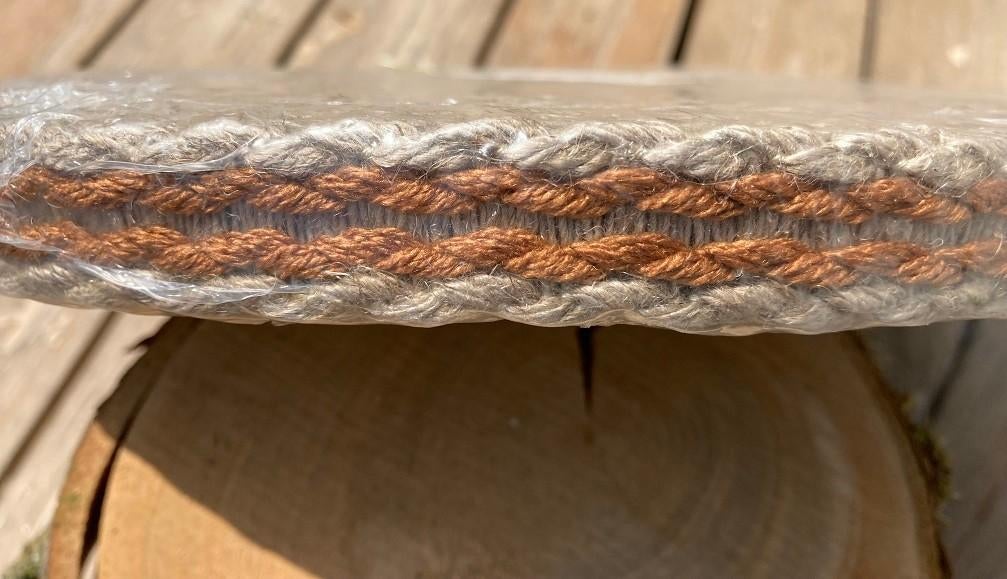 SIERBAND TASSENBAND GEWEVEN TOUW BEIGE BRUIN 22 MM NIEUW, Enlèvement ou Envoi, Neuf, Ruban, Bande ou Élastique