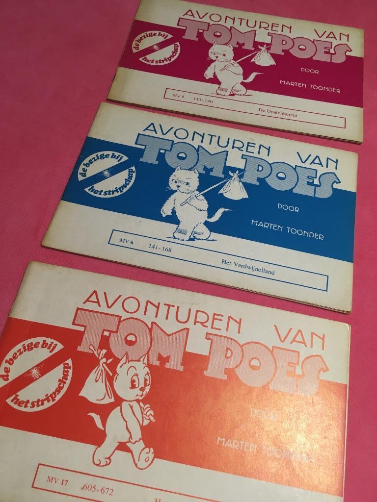 3 oude boekjes Tom Poes, Meerdere stripboeken, Ophalen, Maarten Toonder