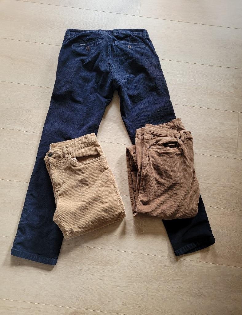 Set leuke broeken maat 33, ribfluweel. In prima staat, Kleding | Heren, Broeken en Pantalons, Andere, Overige kleuren, Overige maten