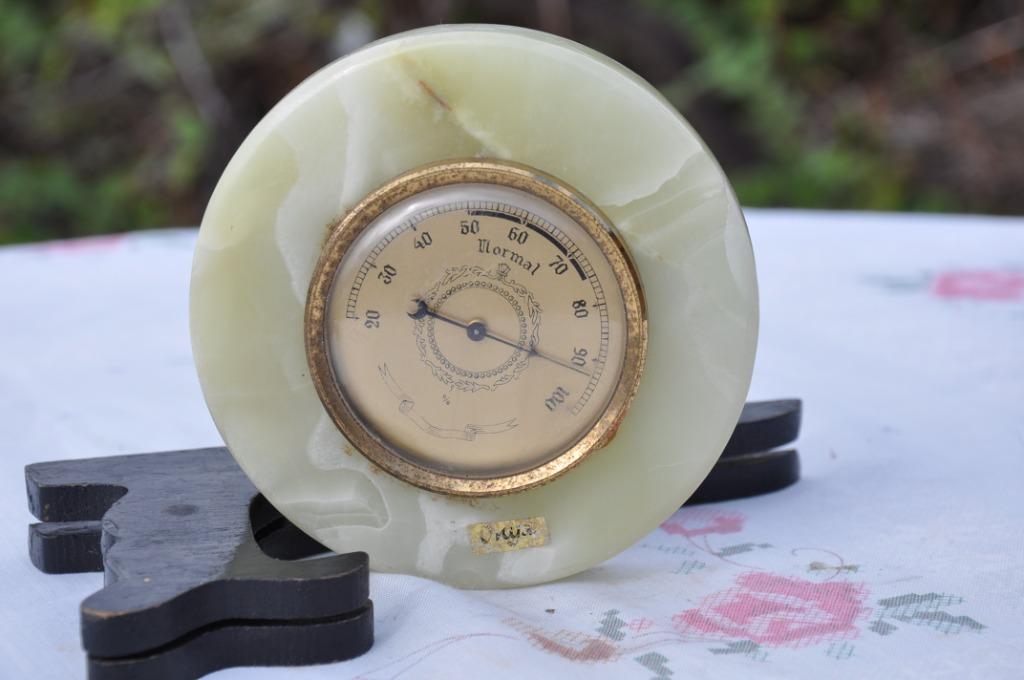 §  hygrometre mural rond sur onyx, Ophalen of Verzenden