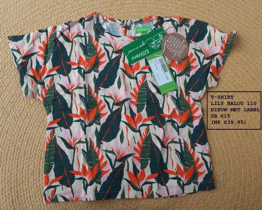 Katoenen T-shirt Lily Balou maat 110 (nieuw met label), Kinderen en Baby's, Meisje, Nieuw, Ophalen of Verzenden, Shirt of Longsleeve
