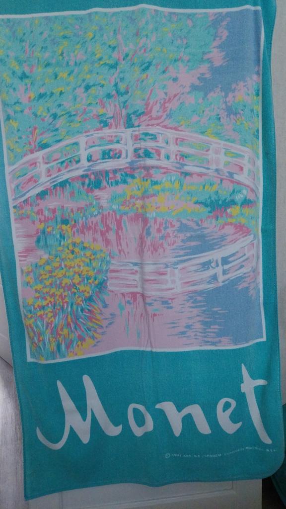 Drap de plage "Monet" velours 90cms156cms, Maison & Meubles, Salle de bain | Linge de bain & Accessoires, Enlèvement ou Envoi