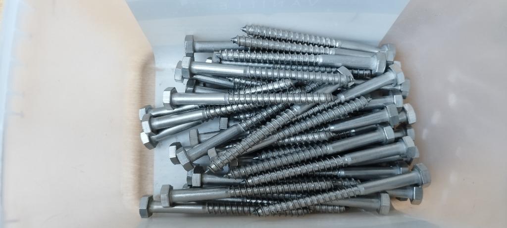 Inox houtdraadbout M8x100 mm (50 Stuks), Bricolage & Construction, Quincaillerie & Fixations, Enlèvement, Neuf, Boulons ou Écrous