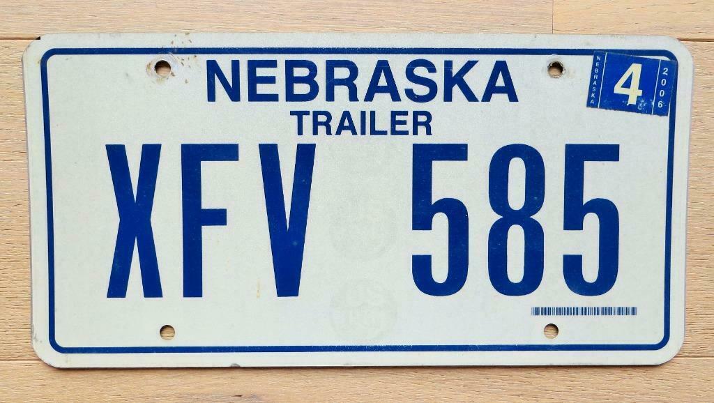 Nummerplaat van Nebraska 2006 / Licence plate Nebraska USA, Verzamelen, Ophalen of Verzenden, Gebruikt, Auto's