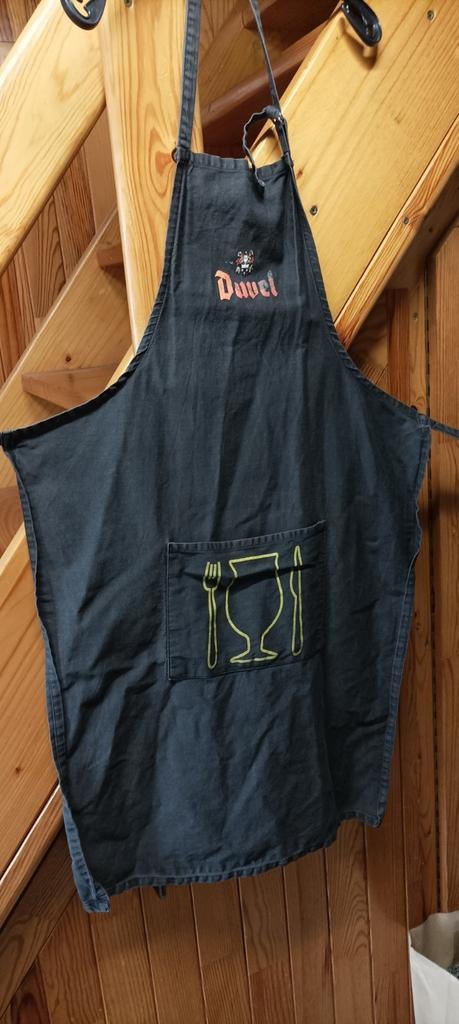 Kook schort Duvel, Ophalen, Gebruikt, Zwart, Schort