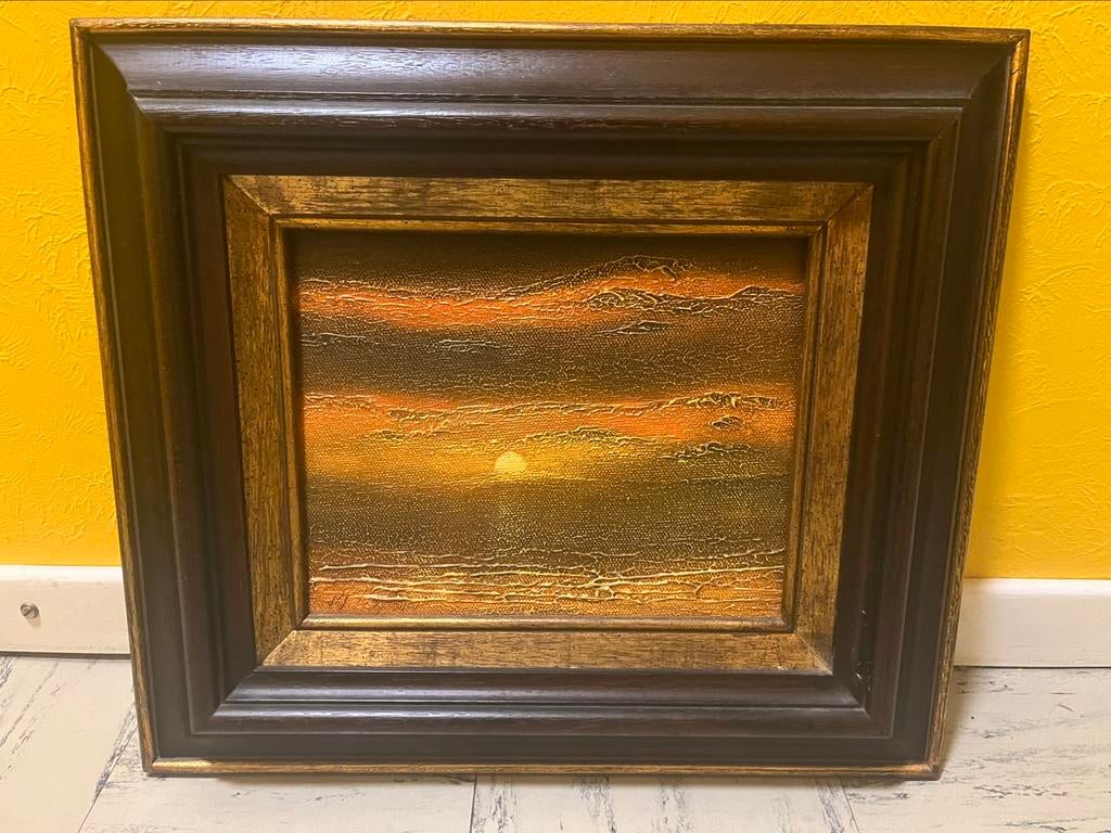 Schilderij kunst Fons Macharis Aalst  - zonsondergang, Enlèvement