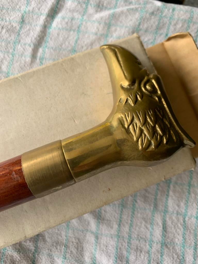 Wandelstok met koperen handvat, Antiek en Kunst, Ophalen of Verzenden