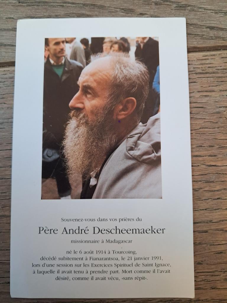 Bp missionaris Madagascar, André Descheemaeker, 1914-91, Ophalen of Verzenden