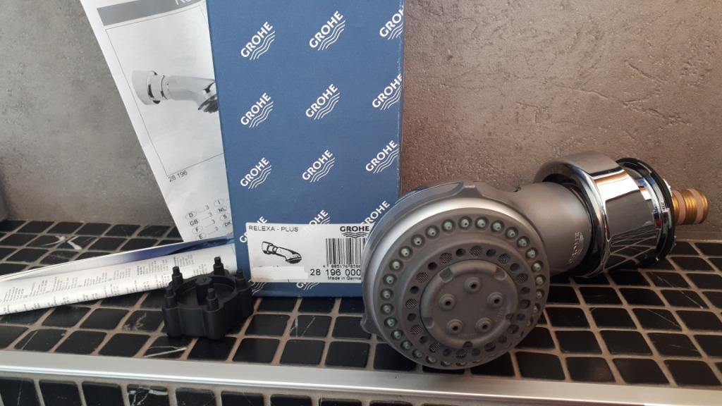 Grohe TOP4 hoofd- en zijdouche 4/Opb.kom m.hoge kr./Mape ok, Enlèvement, Neuf, Chrome, Lavabo