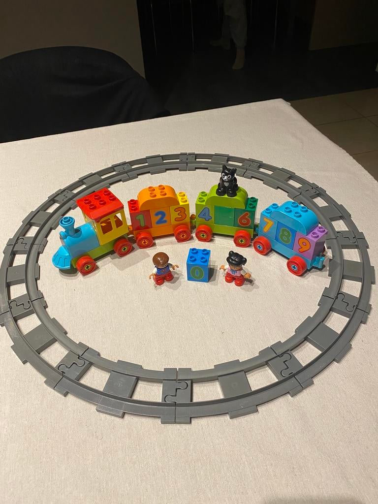 Lego Duplo getallentrein met inclusief sporenset (10847 ), Ophalen of Verzenden, Zo goed als nieuw, Duplo