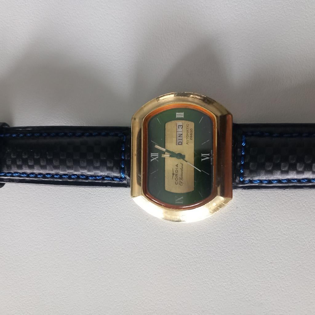 Montre vintage automatique Cordia 28800 pour homme, Enlèvement ou Envoi