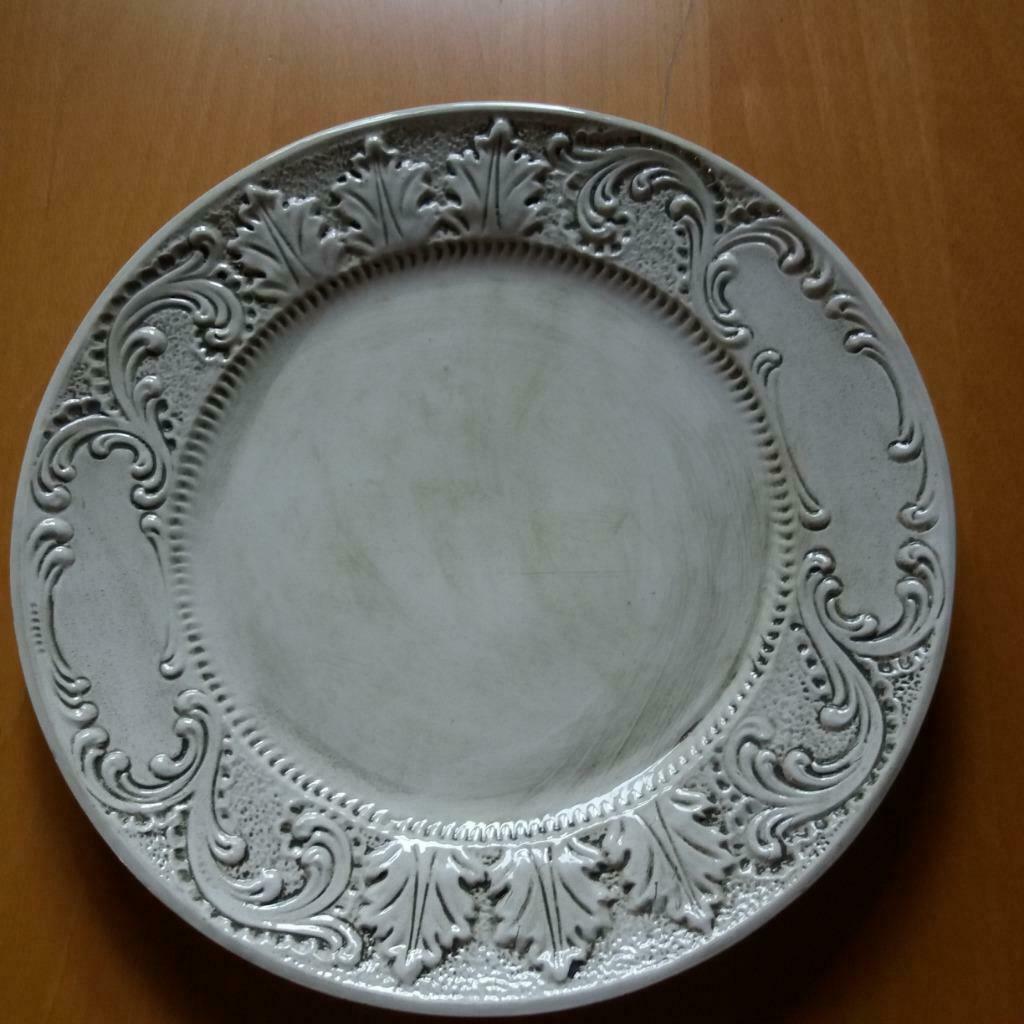 Grand plat vintage italien en céramique de 36 cm de diamètre, Enlèvement
