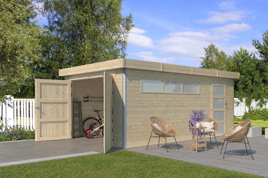 Nouveau garage en bois 5121ISO ---TOITURE ISOLANTE---, Envoi, Neuf