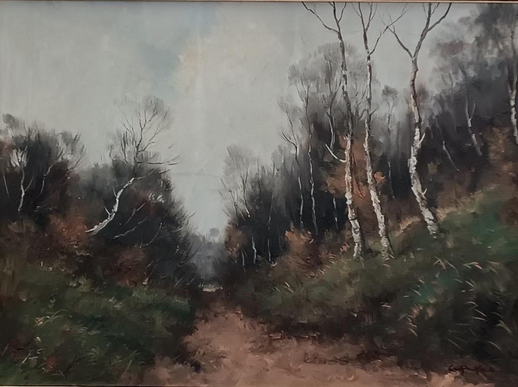 Cor Van Reken (1878-1959): Heidezicht (O/D, 94 x 74 cm), Antiek en Kunst, Ophalen of Verzenden