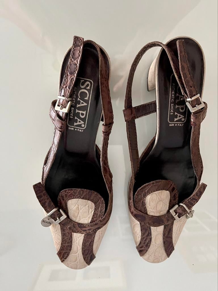 Scapa damesschoen - perfecte staat - maat 37, Scapa, Bruin, Sandalen of Muiltjes, Ophalen of Verzenden