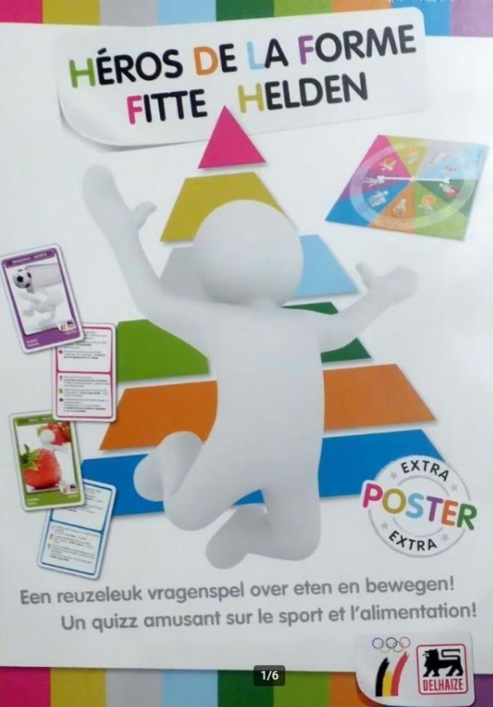 Cartes 'Les héros de la forme' / Delhaize / 2010, Autres supermarchés, Enlèvement ou Envoi