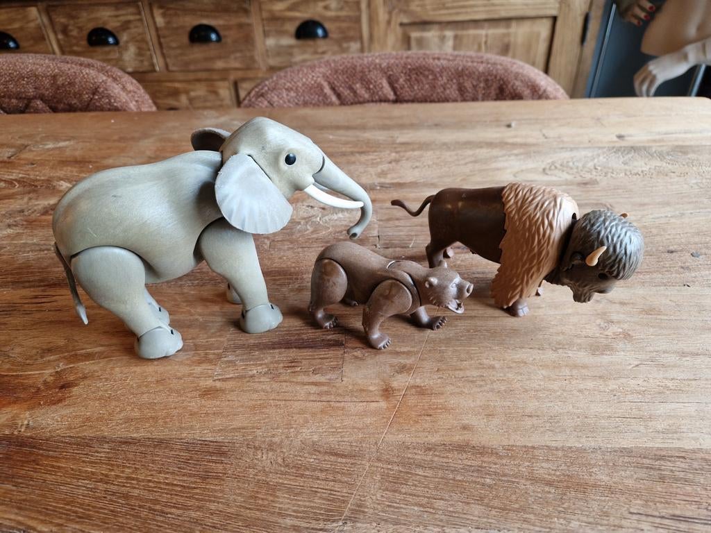 Lot van 3 vintage playmobil geobre diere, Enlèvement ou Envoi, Utilisé