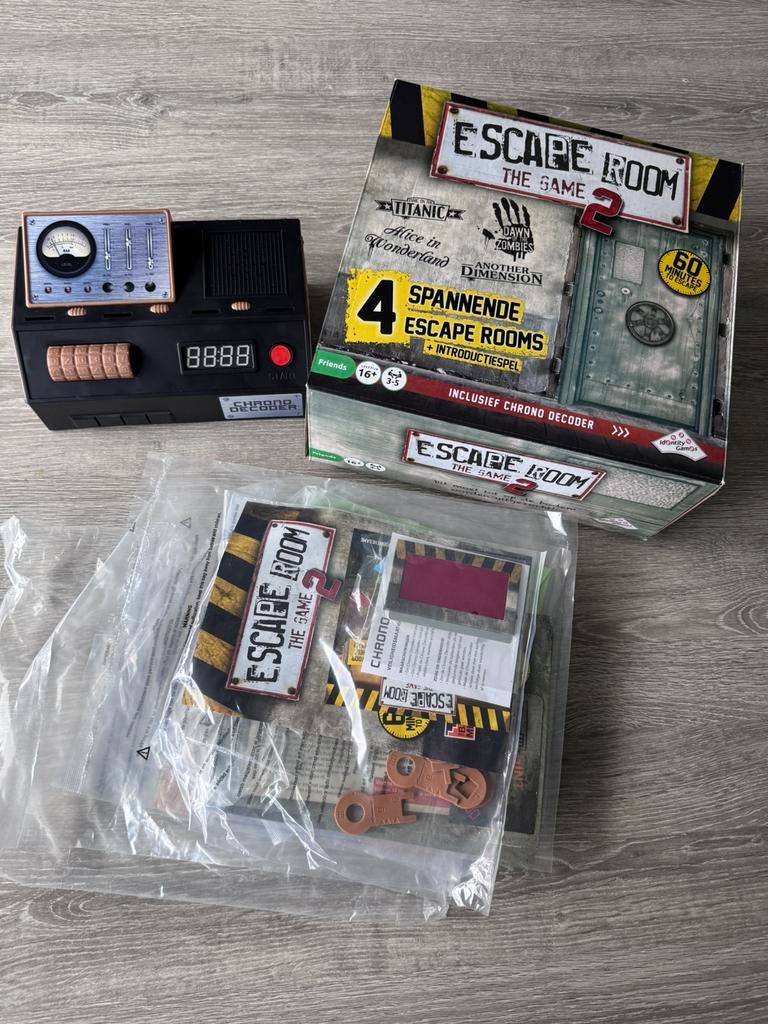 Escape room / game, Ophalen, Zo goed als nieuw