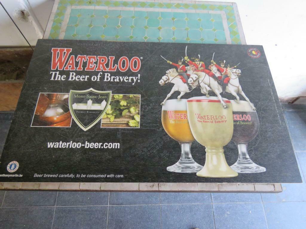 Waterloo Bierreclame, Ophalen of Verzenden, Zo goed als nieuw, Reclamebord, Plaat of Schild, Overige merken