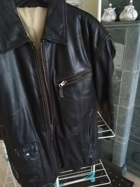 Lederen vest, Enlèvement ou Envoi, Comme neuf, Taille 52/54 (L), Noir