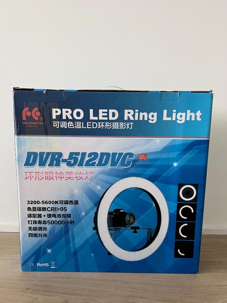 Falcon Eyes LED Ringlamp Dimbaar DVR-512DVC op 230V, Ophalen of Verzenden, Zo goed als nieuw