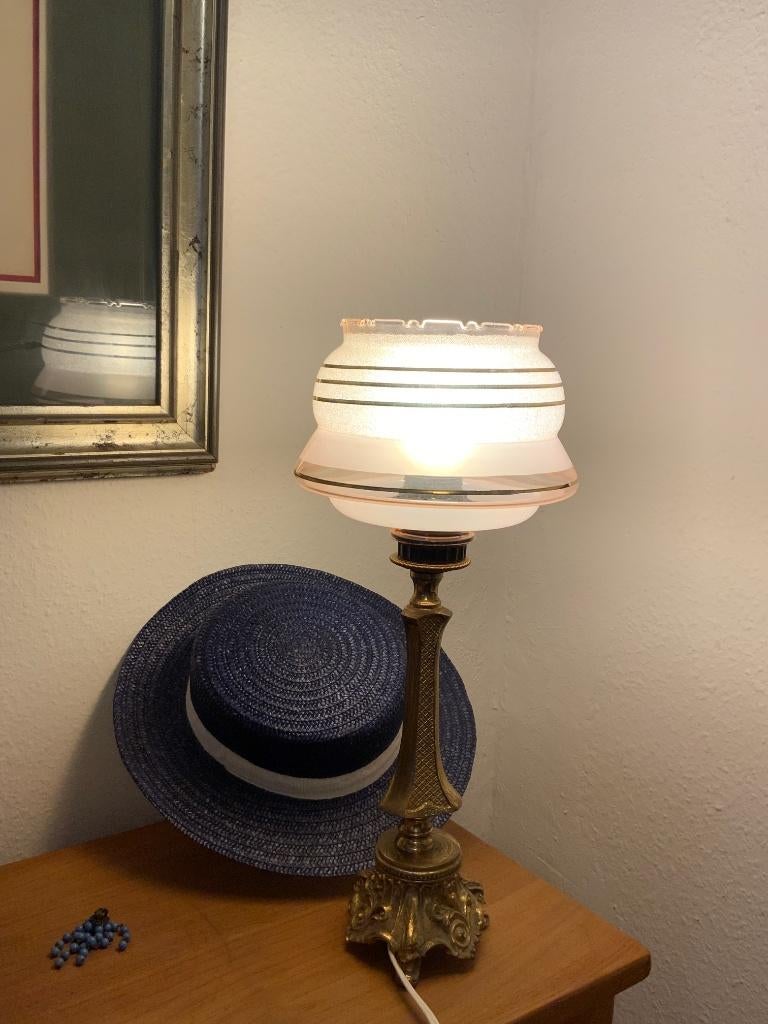 decoratieve lichtroze lampenkap, Huis en Inrichting, Ophalen of Verzenden, Gebruikt
