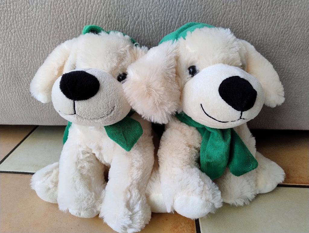 Lot de 2 doudous chien, Enlèvement ou Envoi, Comme neuf, Chien