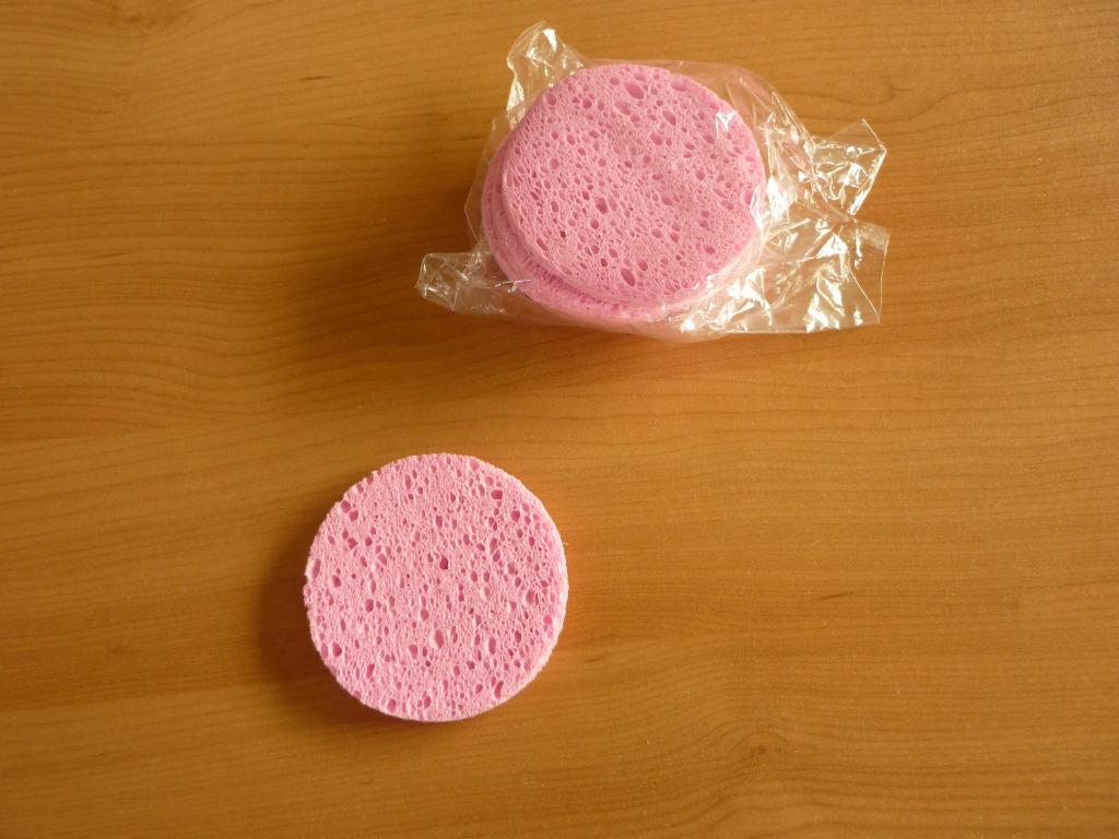 Set van 5 roze ronde sponzen voor gezichtsreiniging 7 cm, Ophalen of Verzenden