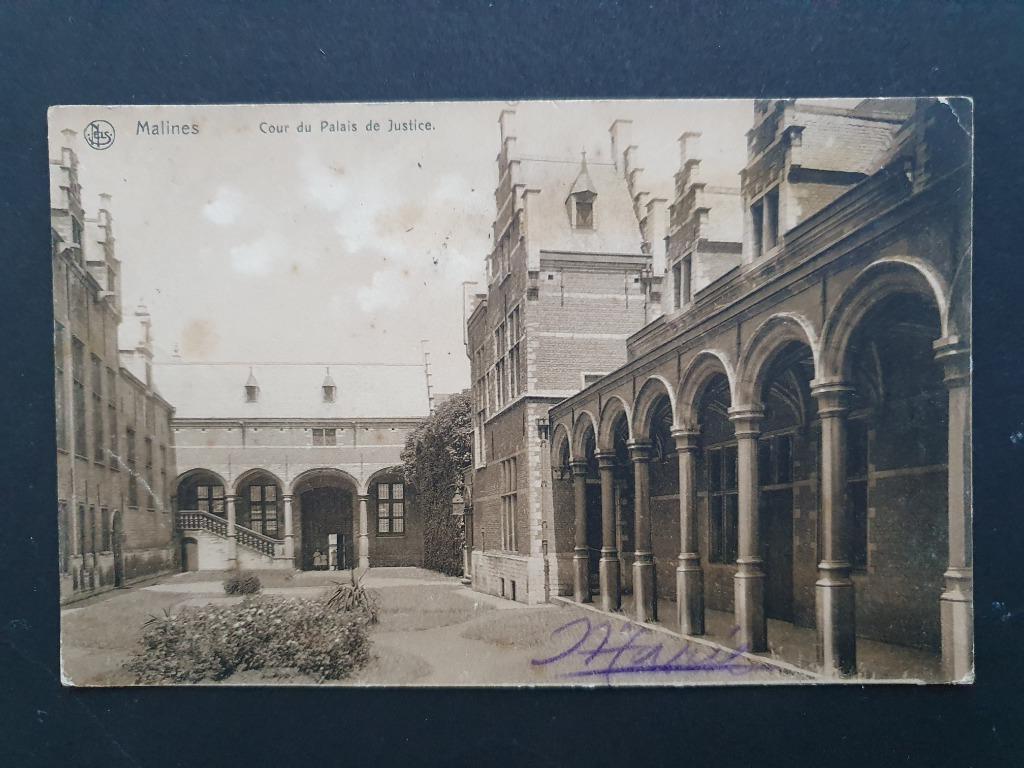 Mechelen Malines Cour du Palais de Justice, Enlèvement ou Envoi, Avant 1920, Affranchie, Anvers