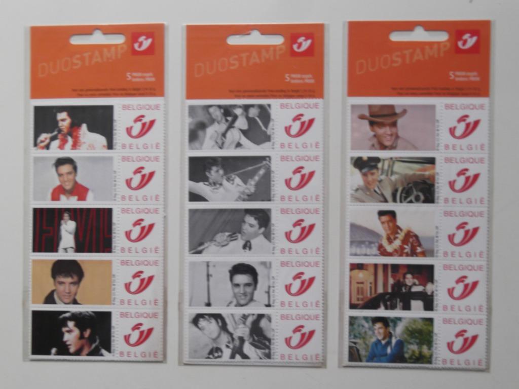 Duostamps Elvis Presley, Postzegels en Munten, Postzegels | Europa | België, Ophalen of Verzenden, Postfris, Frankeerzegel