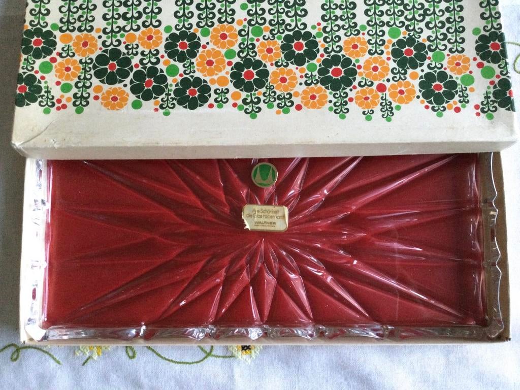 Kristallen schaal Walther 34x15cm, Ophalen of Verzenden