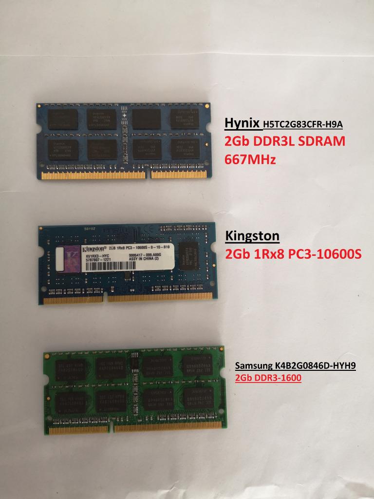 Barrettes Ram, Gebruikt, DDR3, Ophalen of Verzenden, 2 GB