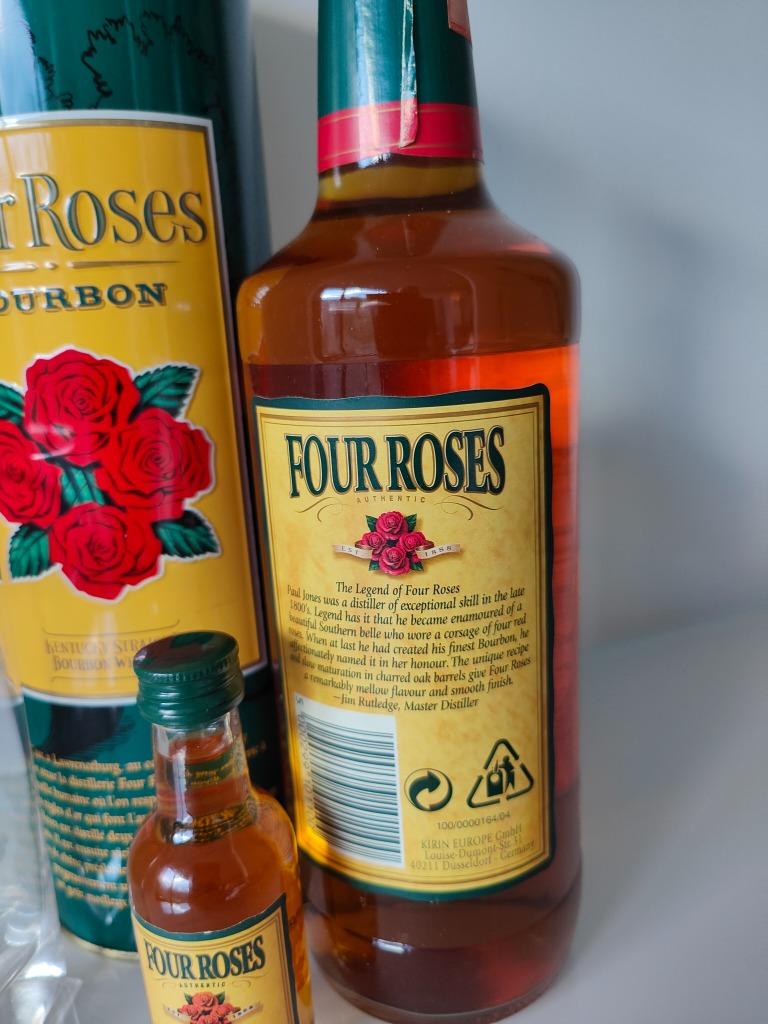 Four Roses Bourbon, Old 1980, 700ml, 40% incl. Metalen koker, Verzamelen, Wijnen, Overige typen, Nieuw, Ophalen of Verzenden, Noord-Amerika